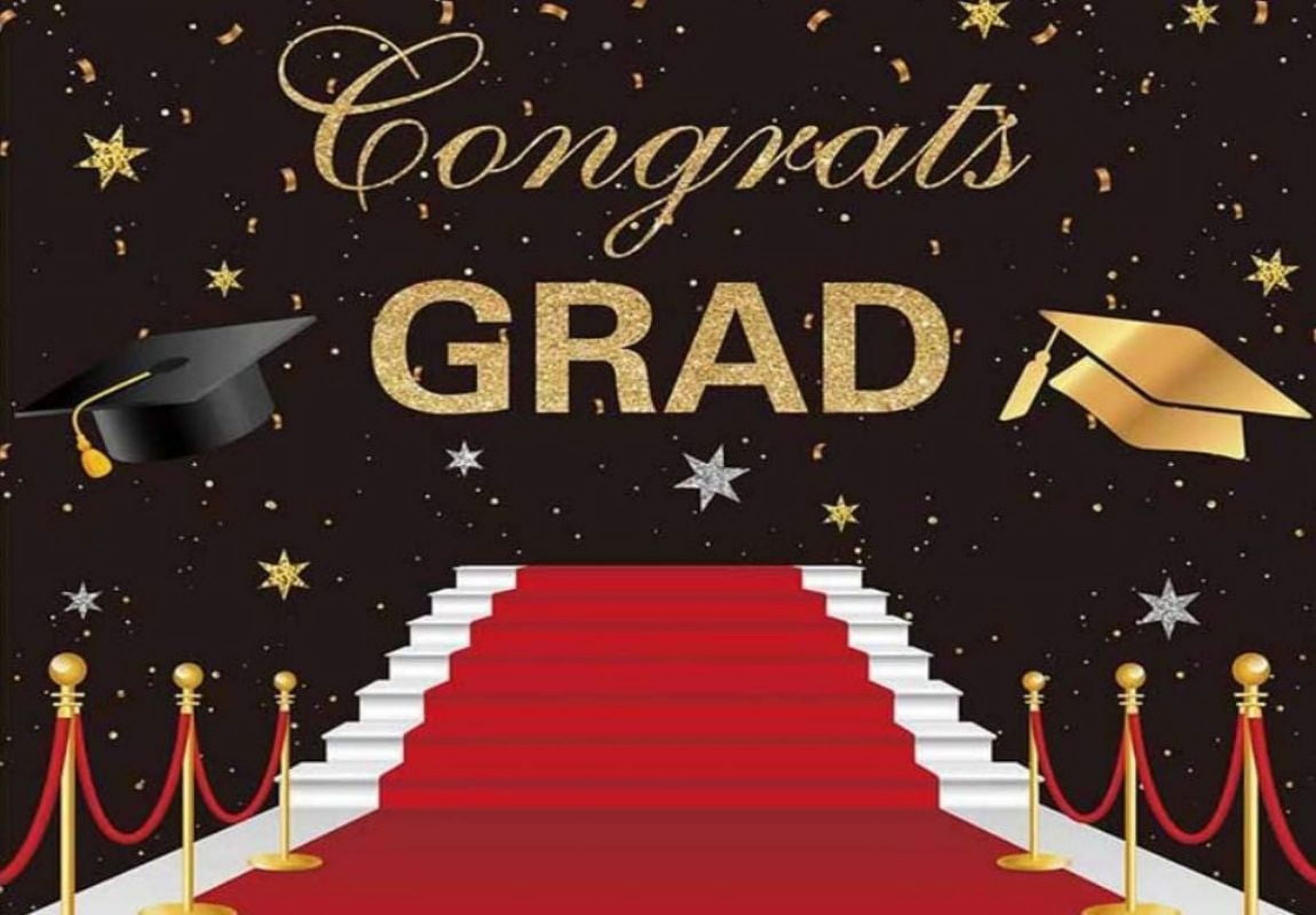 Graduation Party Backdrop Banner ration Congrats Sign Banner ...