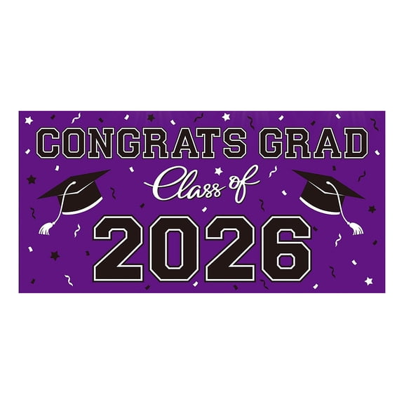 Graduation Party Background Cloth, 2026 Class Of Graduation Banner, Congrats Grad Hanging Decor, Photo Booth Prop For Senior Celebration, 150x100cm