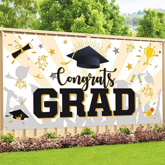 Graduation Party Banner, Niyattn Extra Large 70.8"x45.3" for Graduation Party Decorations 2025- Booth Backdrop/Photo Prop, 2025 Graduation Decor Indoor/Outdoor for Home & School