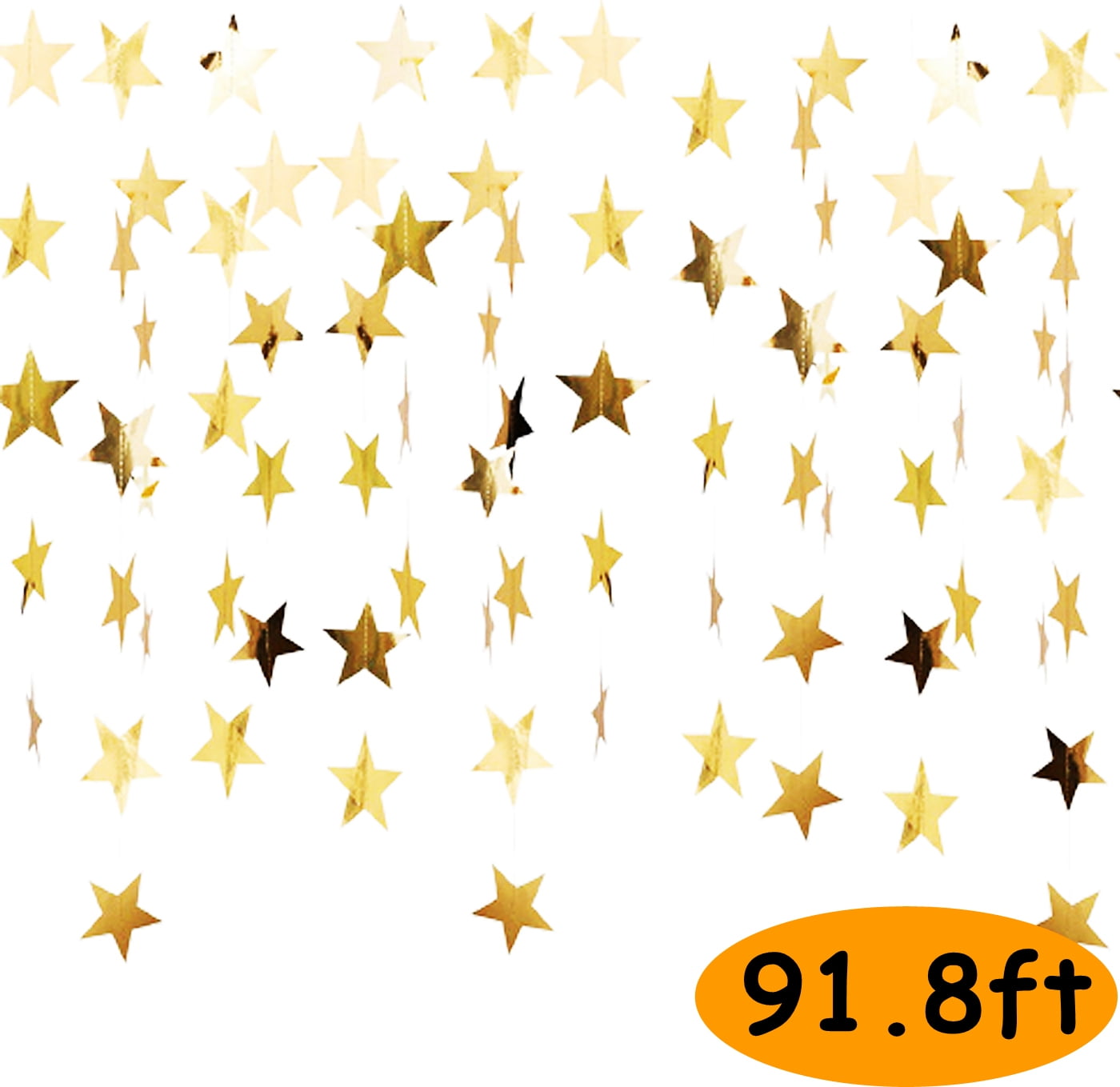 Graduation Party Decoration Banner Gold Star for Birthday Streamers Glitter  Star Paper Garland Hanging Decoration for Congrats Grad Wedding Birthday  Festival Party Supplies 