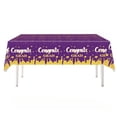 thumbnail image 1 of Graduation Party Decorations 2026, Purple & Gold Grad Party Supplies, Tablecloth Decor for Graduation Celebrations (E), 1 of 6