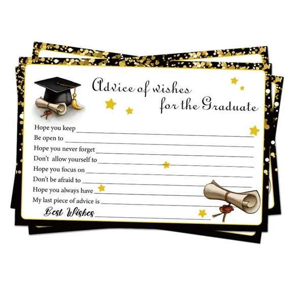Graduation Party Decorations Advice for the Graduate Party Game Cards, 2026 Graduation Celebration Supplies, Milestone Well-Wishes Greeting Cards for Students Graduation Decorations