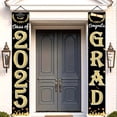 thumbnail image 1 of Graduation Party Decorations Class of 2025 Porch Sign Graduation Congrats Welcome Graduation Banners Door Hanging for High School College Graduation Party, 1 of 6
