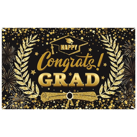 Graduation Party Decorations - Congrats Grad Class of 2026 Backdrop Banner Large Sign Wall Decorations Photography Background Party Supplies for 2026 Graduation Party Decorations, #Q