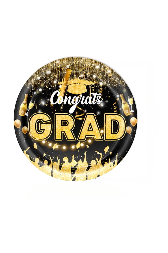 Graduation Party Decorations Party Supplies Decorations Birthday Paper Plates Banners Tissues Hanging Ornaments, Complete Graduation Party Kit for Tableware and Room Decor