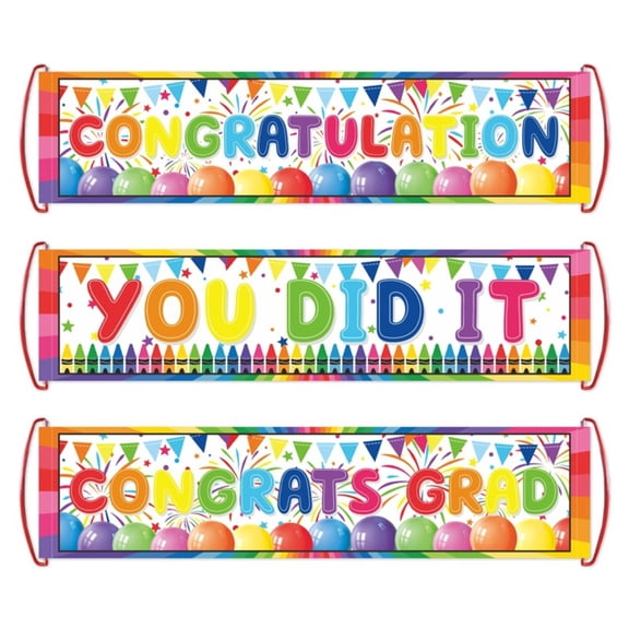 Graduation Party Decorations Graduation Handheld Banners Photo Booth Props, Congrats Grad Handheld Signs for Senior High School University Party Celebration Atmosphere Decor Graduation Decorations