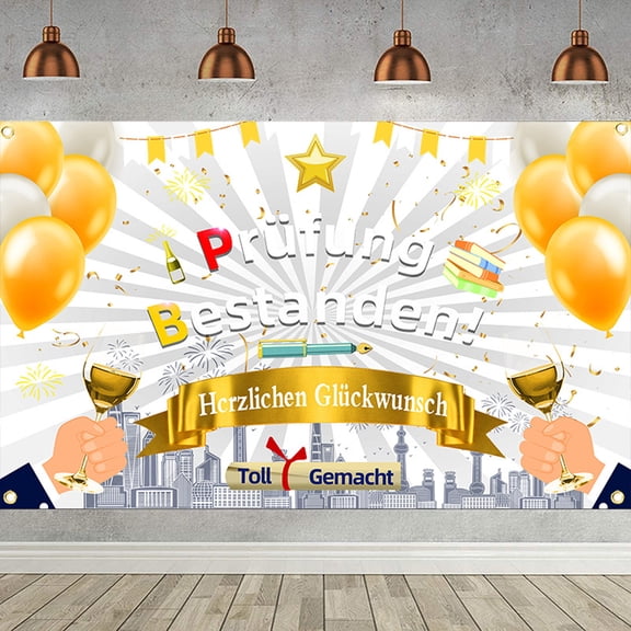 Graduation Party Decorations - Green Gold Congrats Grad Class of 2026 Backdrop Banner Large Sign Wall Decorations Photography Background Party Supplies for 2026 Graduation Party Decorations