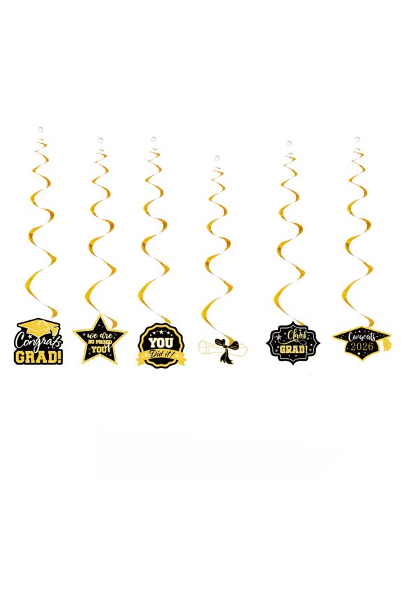 Graduation Party Decorations Party Supplies Decorations Birthday Paper Plates Banners Tissues Hanging Ornaments, Complete Graduation Party Kit for Tableware and Room Decor