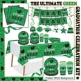 thumbnail image 1 of Graduation Party Disposable Plates 14 Piece Banner Set 2026 Green Grad Party Decorations for High School College Graduation Events, 1 of 6