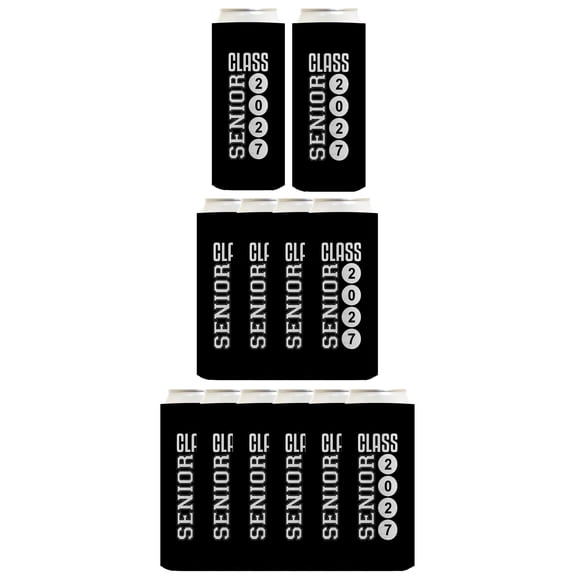 Graduation Party Favors For Women Senior Class 2027 12-Pack Ultra Slim Can Thermocoolers
