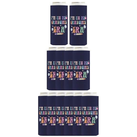 Graduation Party Favors Funny I'm In My Graduate Era 12-Pack Ultra Slim Can Thermocoolers