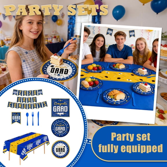 Graduation Party Plates, 7 Inch Paper Plates, Blue Disposable Plates, Star Party Decorations, Graduation Party Supplies, Navy Blue Party Decorations, Disposable Paper Plates, 25