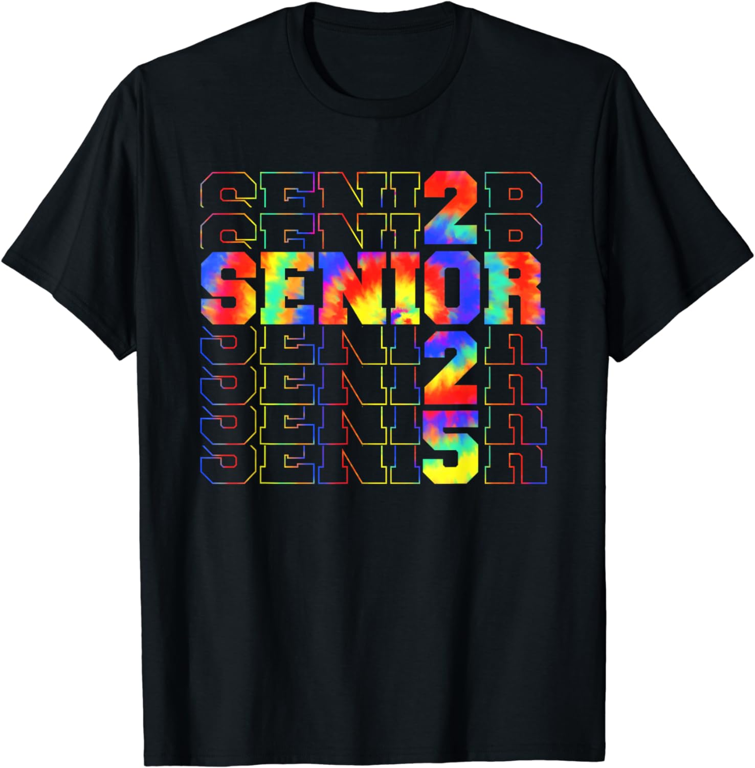 Graduation Party Senior 2025 Tie Dye High School College Cotton T-Shirt ...