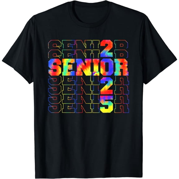 Graduation Party Senior 2025 Tie Dye High School College T-Shirt