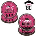 thumbnail image 1 of Graduation Party Supplies 2024, 80PCS Maroon Graduation Party Dinnerware Disposable Paper Plates Tableware Congrats Grad Party Plates Supplies Happy Graduation Decorations Class of 2024, 1 of 4