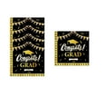 thumbnail image 1 of Graduation Party Supplies Kit - 16-Pack Black Tableware Set Disposable Plates Cups Cutlery Banner Tablecloth for Campus Celebration​, 1 of 5
