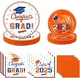 thumbnail image 1 of Graduation Party Supplies Tableware Set - 200 Pcs Black Gold Graduation Plates and Napkins Class of  Disposable Dinnerware for College High School Congrats Graduation Party favors, Serve 50-wpp, 1 of 10