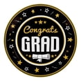 thumbnail image 1 of Graduation Party Tableware Disposable Black Paper Plates 7 Inch for School Celebration 25 Pcs, 1 of 5