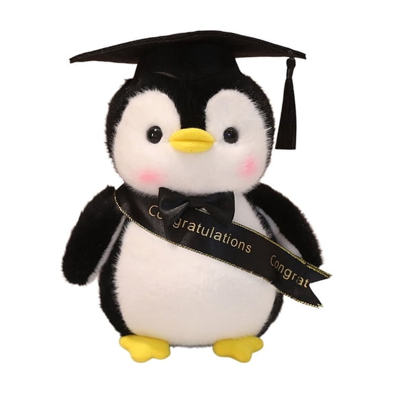 Graduation Penguin Plush Doll Gift, Cute Stuffed Penguin With Soft Cotton Body Souvenir Keepsake For Graduation Season Celebration, Decorative Gift For Friends And Students