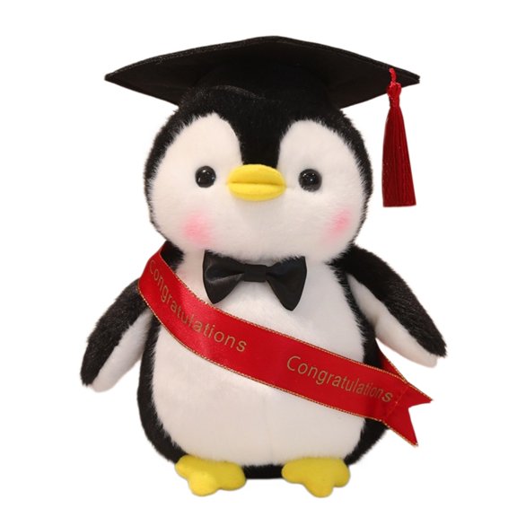 Graduation Penguin Plush Doll Stuffed Animal Gift for Friends Classmates Decor