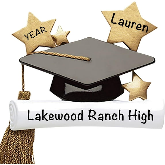 Graduation Personalized Christmas Ornament 2023 - Customized Free 24h – Graduation Cap/Scroll Design