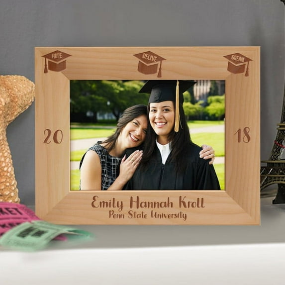 Graduation Personalized Wooden Picture Frame-10" x 8" Brown Horizontal