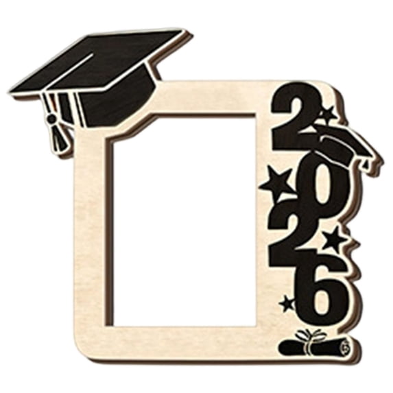 Graduation Photo 2026 Custom Name Wooden Picture Class Of 2026 Grad Engraved Desk For High School College Graduate