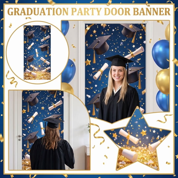 Graduation Photo Banner, Grad Personalized Banner Congratulations Grad Decorations Class of 2026 Backdrop for Photography Graduation Party Decorations, DIY Graduate Picture Backdrop Sign