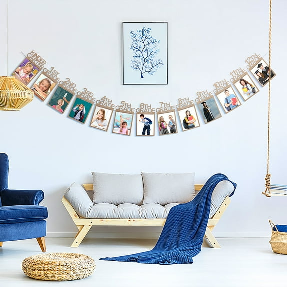 Graduation Photo Banner for Party Decoration, Class of 2023 Graduation Decorations,Brown 1st - 12th Grade Banner Congrats Graduate Sign ,Grad Photo Props Decorations Supplies