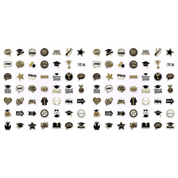 Graduation Photo Booth Props Sticker 2026 Grad Party Supplies for College, Graduation Decor Class Favors Supplies, Party Decorations Set Picture Props, Glitter Grad Photo Props 49 Pcs