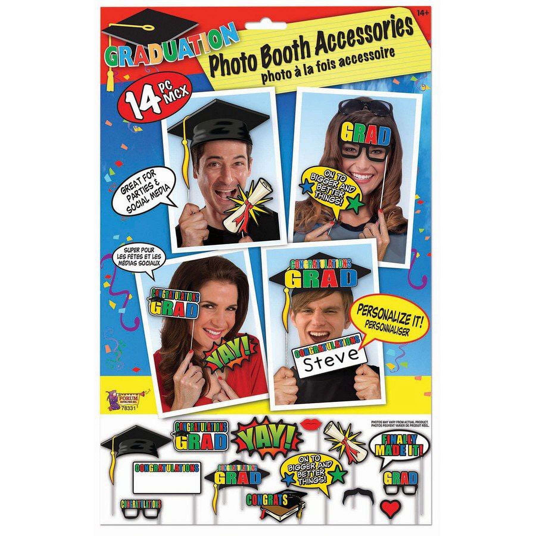 Graduation Photo Booth Set (14pc) - Walmart.com