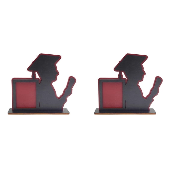Graduation Photo Shadow Box Frame Holder for Pictures, Wall Mount and Tabletop Design Wooden Graduation Picture Frame for Graduate Girls Boys, Golden Color 7.4 x 6.8 Inch