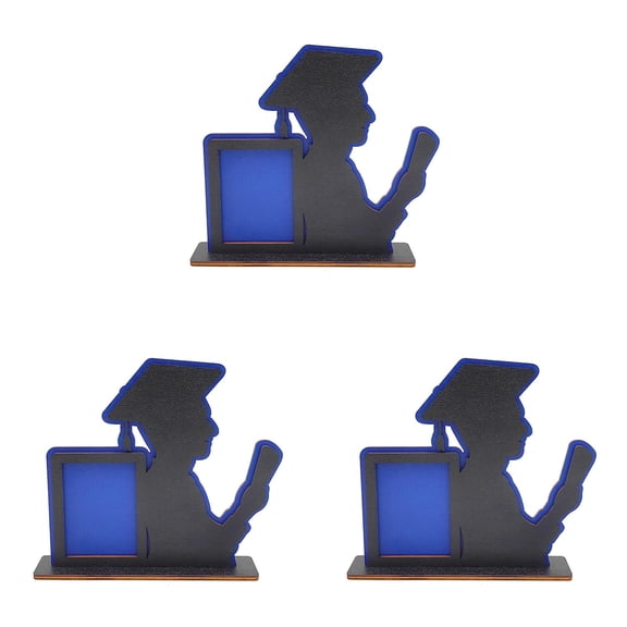 Graduation Photo Shadow Box Frame Holder Tabletop Design Wooden Graduation Picture Frame 7.4x6.8 Inch for Graduate Girls Boys Your Daughter Son 2026 Season 1-3PC