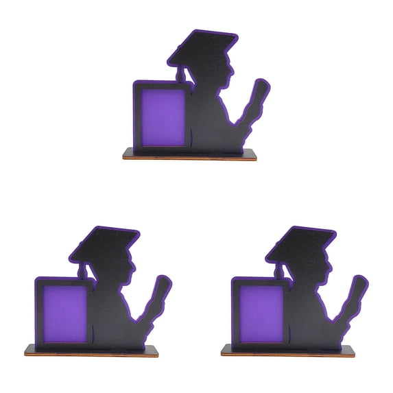 Graduation Photo Shadow Box Frame Holder Tabletop Design Wooden Graduation Picture Frame 7.4x6.8 Inch for Graduate Girls Boys Your Daughter Son 2026 Season 1-3PC