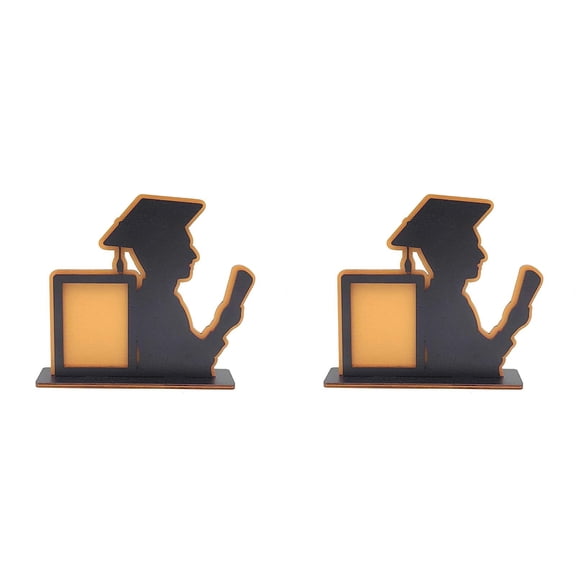 Graduation Photo Shadow Box Frame Holder Tabletop Design Wooden Graduation Picture Frame 7.4x6.8 Inch for Graduate Girls Boys Your Daughter Son 2026 Season 1-3PC