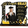 thumbnail image 1 of Graduation Picture Frame, Class of 2026 Graduation Picture Frame Wooden Graduate Small Cap Photo Display Holder With Blessing Words for Kindergarten Preschool High School Keepsake Gift, Black, 1 of 2