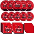 thumbnail image 1 of Graduation Plates and Napkins 2025 Grad Party Supplies, Class of 2025 Congrats Grad Disposable Paper Plates Cocktail Napkins Set for 2025 Red Black Graduation Party Decorations Sets, Serve 50, 1 of 7