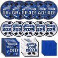 thumbnail image 1 of Graduation Plates and Napkins 2025 Graduation Party Supplies, Congrats Grad Disposable Dinner Plates, Dessert Paper Plates, and Napkins for Blue Graduation Party Decoration, Serves 50, 1 of 10