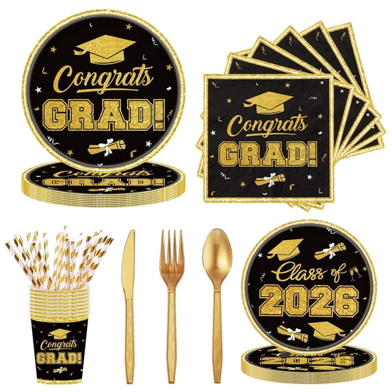 Graduation Class Images Graduation Plates and Napkins Party Supplies,Class of 2026 Congrats ...