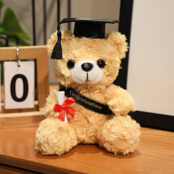 Graduation Plush Doll,Graduation Hat Stuffed Figure,Graduation Celebration Keepsake Plush Toy,Decorative Graduation Souvenir Doll,Commemorative Plush Display Figure,Graduation Party Decoration