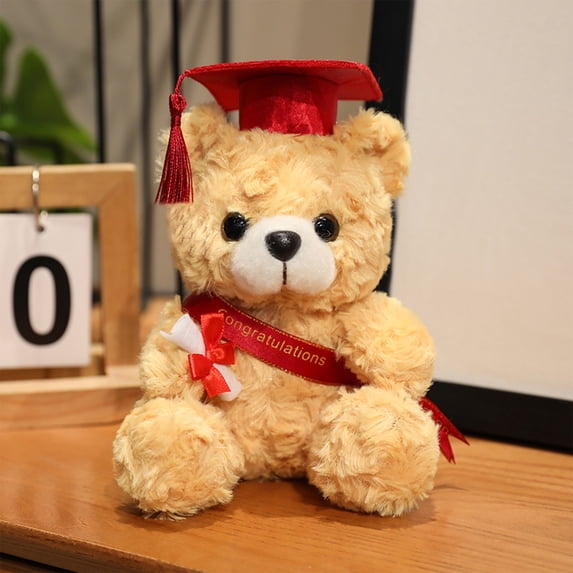 Graduation Plush Doll,Graduation Hat Stuffed Figure,Graduation Celebration Keepsake Plush Toy,Decorative Graduation Souvenir Doll,Commemorative Plush Display Figure,Graduation Party Decoration