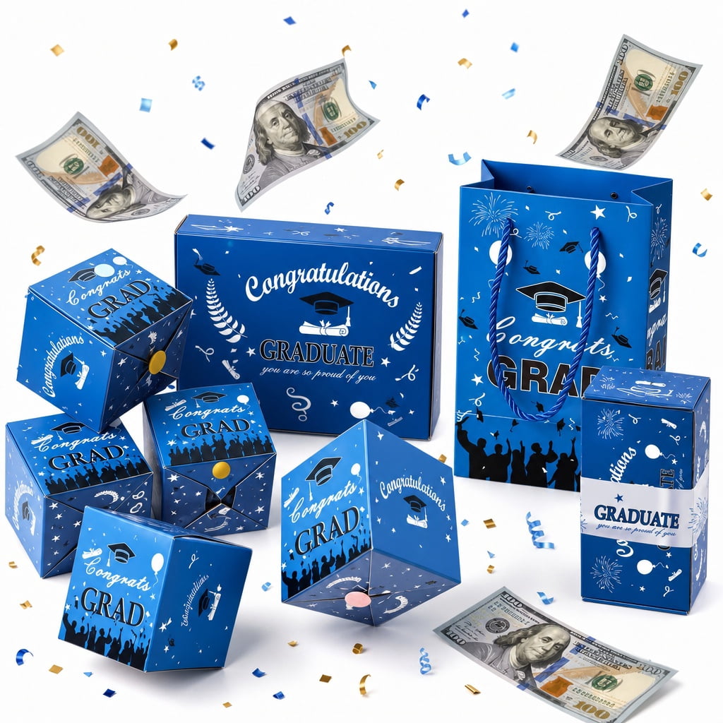 Graduation Pop Up Money Gift Boxes for Cash, 12 Pack Explosion Money ...