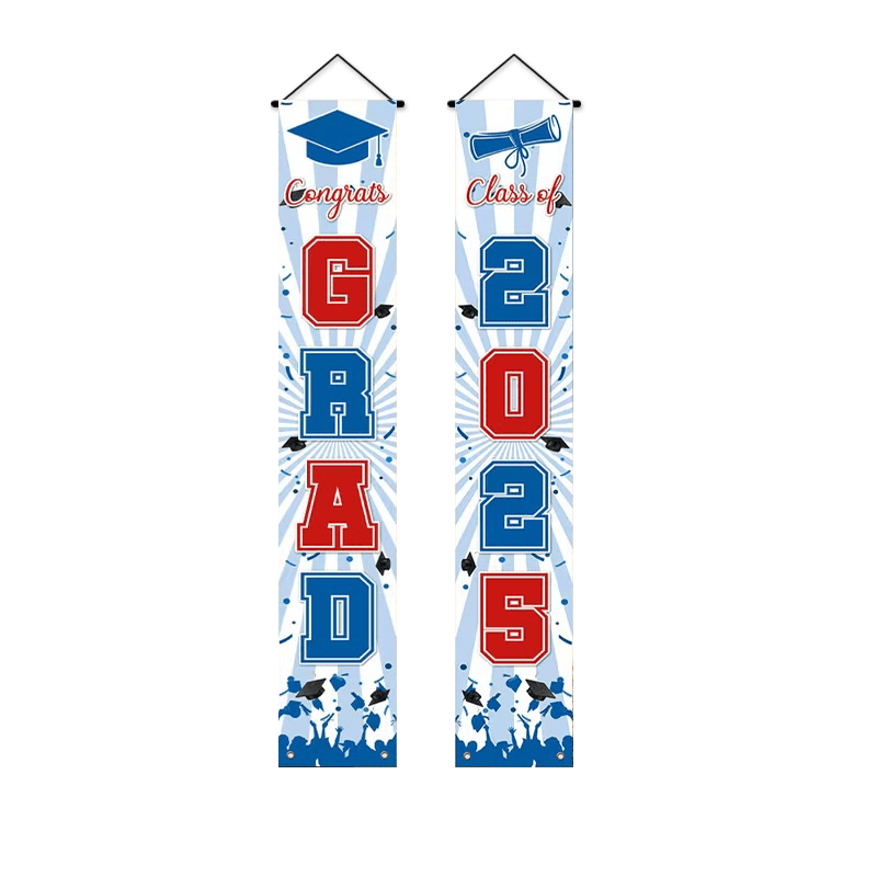 Graduation Porch Banner Class of 2026, Congrats Grad Vertical Hanging ...