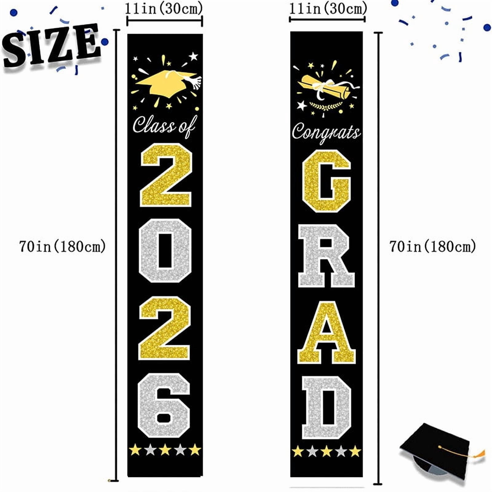 Graduation Porch Sign Class Of 2026 Banner Congrats Grad Door Banner ...