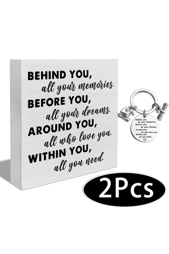 Graduation Party Supplies Decoration for Class of 2026 with Congratulation Congrad Banner Keychain College Graduation Sign Desk Décor Gift for Graduate Design 2