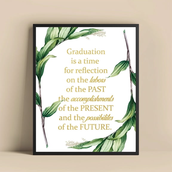 Graduation Reflection Quote Inspirational Motivational Accomplishments Art