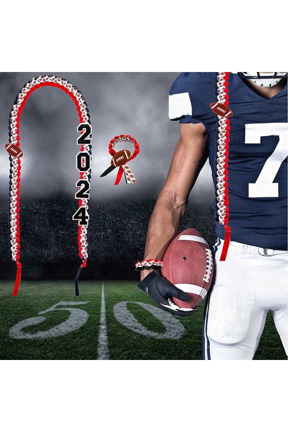 Graduation Ribbon Leis Braid Color Congrats Graduates, Graduation Party Leis and Bracelets Set, Graduation Necklace for High Classroom and College Grads, Hawaiian Style Braided Lei for Akmoler