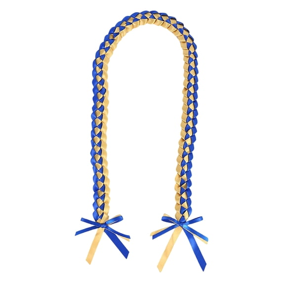 Graduation Ribbon Leis, Handmade Braided Ribbon Necklace for High School College and University Graduates, 48 Inch Graduation Honor Cord for Ceremony Party, Multiple Colors