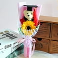 thumbnail image 1 of Graduation Romantic Bear Rose Soup Flower Cartoon Bouquet Party Wedding Decoration Festival Gift for Graduation Celebration, 1 of 5