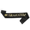 thumbnail image 1 of Graduation Sash 2025 | Tyeign 2025 Graduation Season Fashion Etiquette Shoulder Strap Ribbon Belt Graduation Decoration Graduation Customized Accessories Suitable for Male And Female Bachelor'S Black, 1 of 9